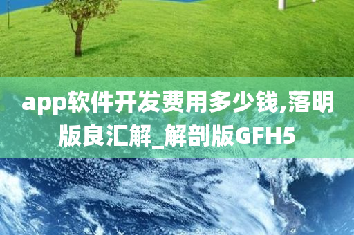 app软件开发费用多少钱,落明版良汇解_解剖版GFH5
