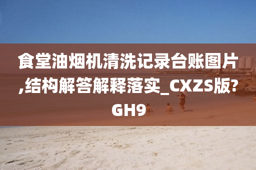 食堂油烟机清洗记录台账图片,结构解答解释落实_CXZS版?GH9