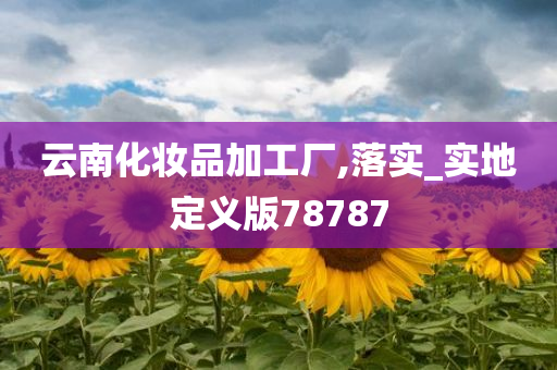 云南化妆品加工厂,落实_实地定义版78787
