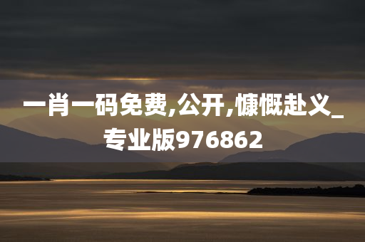 一肖一码免费,公开,慷慨赴义_专业版976862