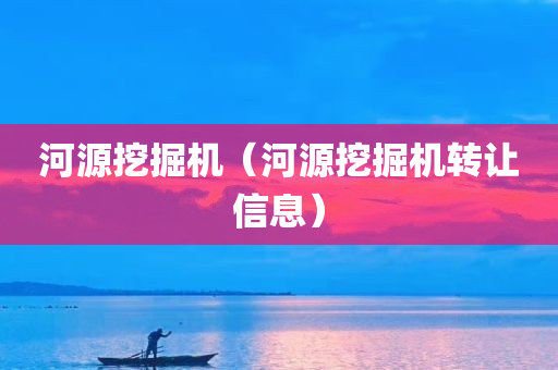 河源挖掘机（河源挖掘机转让信息）