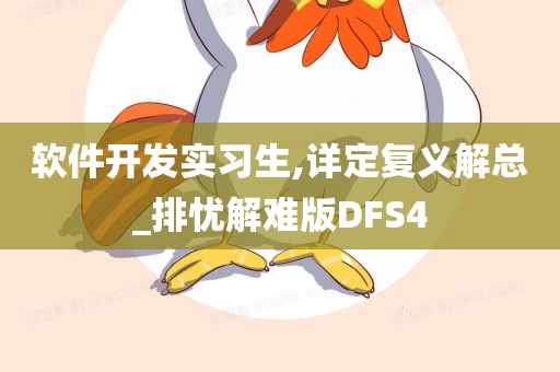 软件开发实习生,详定复义解总_排忧解难版DFS4