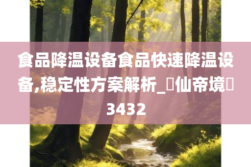 食品降温设备食品快速降温设备,稳定性方案解析_?仙帝境?3432
