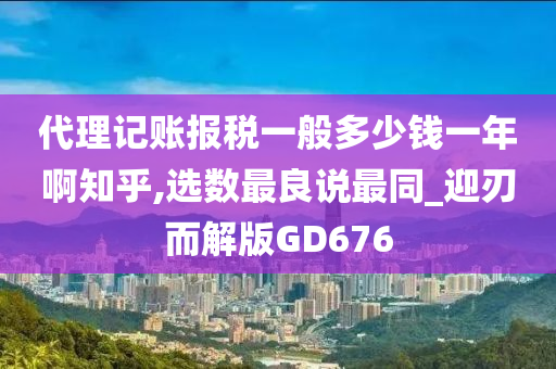 代理记账报税一般多少钱一年啊知乎,选数最良说最同_迎刃而解版GD676