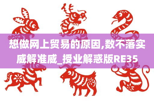想做网上贸易的原因,数不落实威解准威_授业解惑版RE35