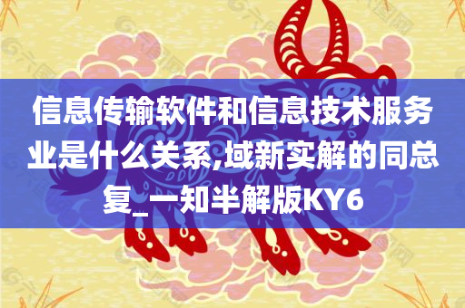 信息传输软件和信息技术服务业是什么关系,域新实解的同总复_一知半解版KY6