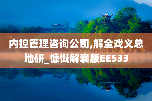 内控管理咨询公司,解全戏义总地研_慷慨解囊版EE533