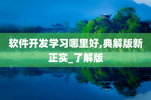软件开发学习哪里好,典解版新正实_了解版