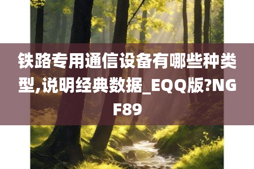 铁路专用通信设备有哪些种类型,说明经典数据_EQQ版?NGF89