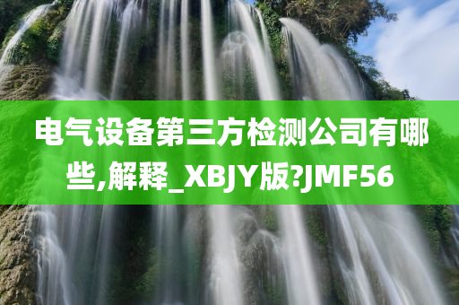 电气设备第三方检测公司有哪些,解释_XBJY版?JMF56