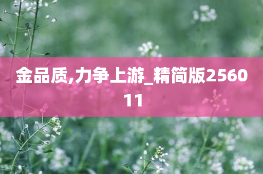 金品质,力争上游_精简版256011