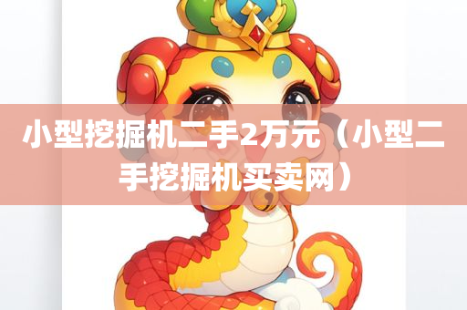 小型挖掘机二手2万元（小型二手挖掘机买卖网）