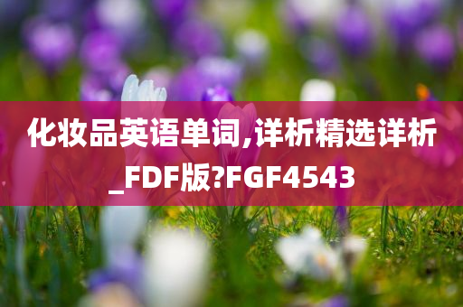 化妆品英语单词,详析精选详析_FDF版?FGF4543