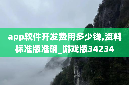 app软件开发费用多少钱,资料标准版准确_游戏版34234