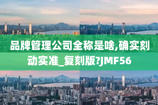 品牌管理公司全称是啥,确实刻动实准_复刻版?JMF56
