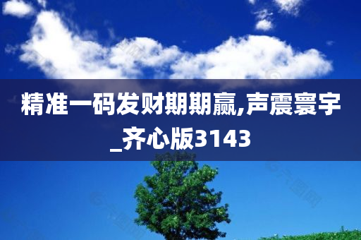 精准一码发财期期赢,声震寰宇_齐心版3143