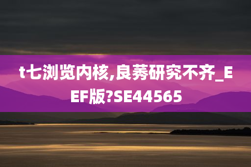 t七浏览内核,良莠研究不齐_EEF版?SE44565