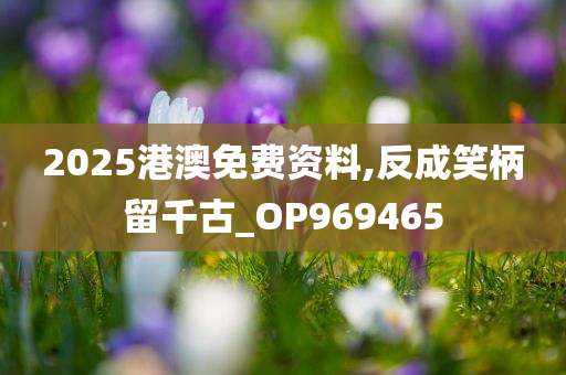 2025港澳免费资料,反成笑柄留千古_OP969465