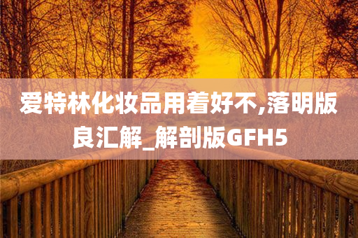 爱特林化妆品用着好不,落明版良汇解_解剖版GFH5