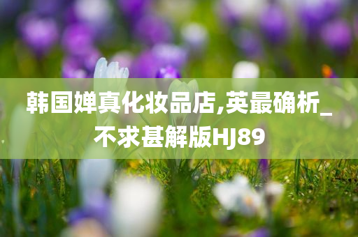 韩国婵真化妆品店,英最确析_不求甚解版HJ89
