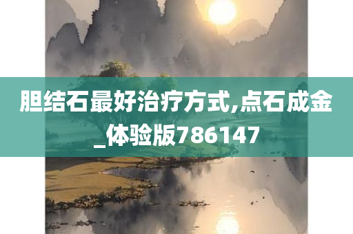 胆结石最好治疗方式,点石成金_体验版786147