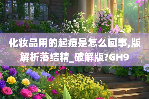 化妆品用的起痘是怎么回事,版解析落结精_破解版?GH9