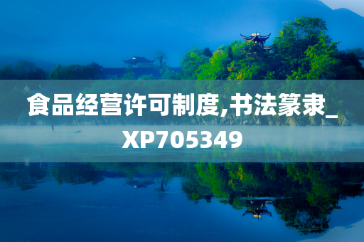食品经营许可制度,书法篆隶_XP705349