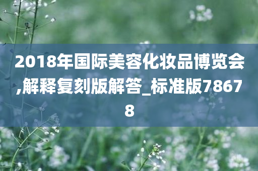 2018年国际美容化妆品博览会,解释复刻版解答_标准版78678