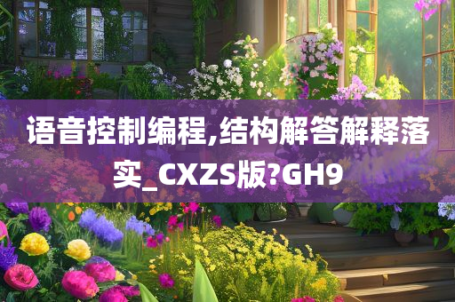 语音控制编程,结构解答解释落实_CXZS版?GH9