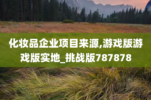 化妆品企业项目来源,游戏版游戏版实地_挑战版787878
