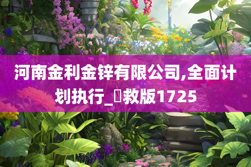 河南金利金锌有限公司,全面计划执行_抍救版1725