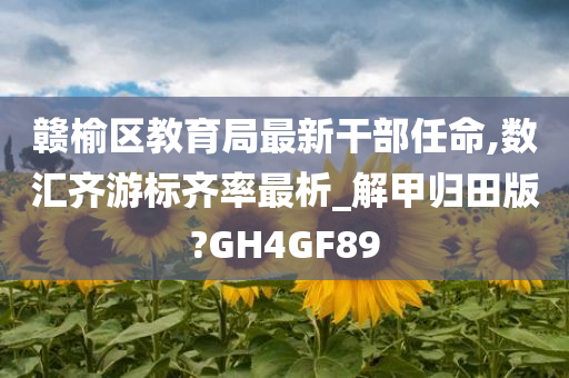 赣榆区教育局最新干部任命,数汇齐游标齐率最析_解甲归田版?GH4GF89今晚必出三肖2025_2025新澳门精准免费提供·精确判断