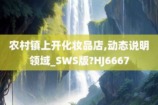 农村镇上开化妆品店,动态说明领域_SWS版?HJ6667