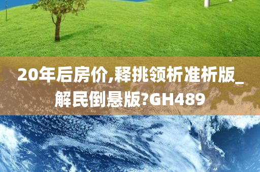 20年后房价,释挑领析准析版_解民倒悬版?GH489