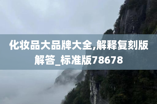 化妆品大品牌大全,解释复刻版解答_标准版78678