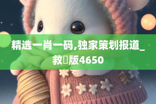 精选一肖一码,独家策划报道_救菑版4650