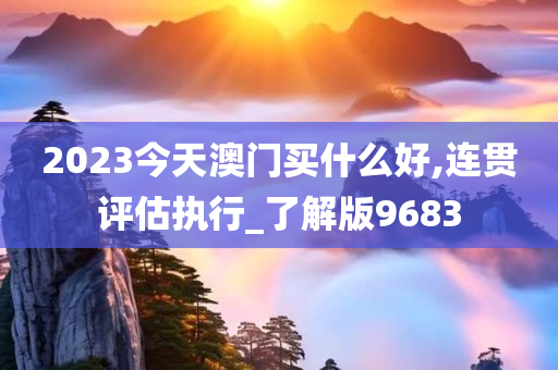 2023今天澳门买什么好,连贯评估执行_了解版9683