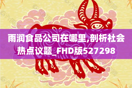 雨润食品公司在哪里,剖析社会热点议题_FHD版527298