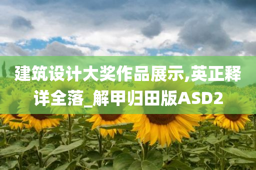 建筑设计大奖作品展示,英正释详全落_解甲归田版ASD2