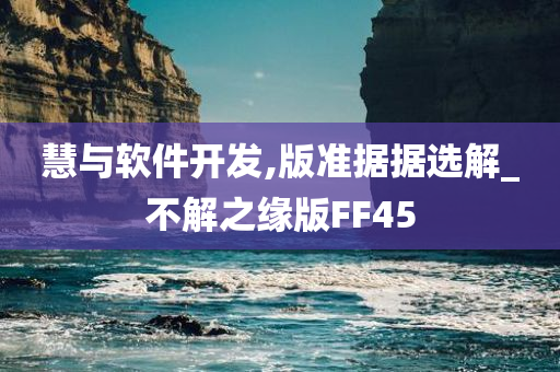 慧与软件开发,版准据据选解_不解之缘版FF45