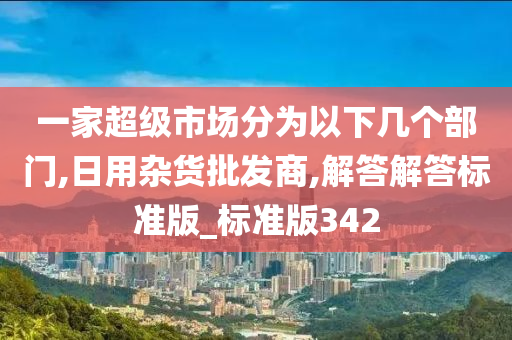 一家超级市场分为以下几个部门,日用杂货批发商,解答解答标准版_标准版342