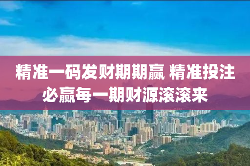 精准一码发财期期赢 精准投注必赢每一期财源滚滚来