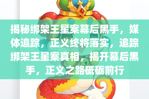 揭秘绑架王星案幕后黑手，媒体追踪，正义终将落实，追踪绑架王星案真相，揭开幕后黑手，正义之路砥砺前行