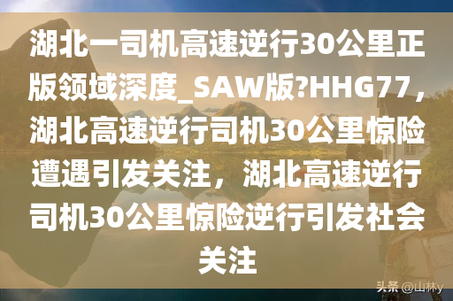湖北一司机高速逆行30公里正版领域深度_SAW版?HHG77，湖北高速逆行司机30公里惊险遭遇引发关注，湖北高速逆行司机30公里惊险逆行引发社会关注
